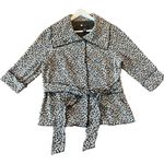 CaroleāLittle black and white animal print tie front blazer jacket 1x Photo 1