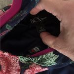BCX  Navy Dress with Pink Floral Accents Photo 3