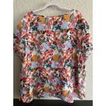 C&C California  100% Linen Shirt Blouse‎ 3X floral fruit Lounge Comfort Oversized Photo 4