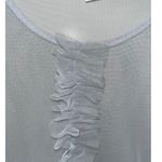 Monki Light Dusty Blue Mesh Top - Size Large Photo 5