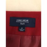 Jones Wear Suit Women's 6 Lined Fire Red 3/4 Puff Sleeve Mob Wife Office Siren Photo 5