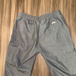 FIGS Technical Collection Gray Scrub Pants Teal Drawstring XS/T Photo 2