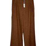 Marine layer NWT  Flora Wide Leg Tencel Pants Women's Brown Size 10 Photo 1