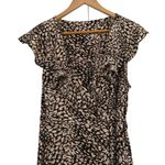 Free People French Quarter Wrap Mini Dress Medium Cheetah Print Photo 4