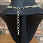 Nine West New Gold Tone 3 Strand Bar and Disc Neclace Photo 3