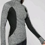 Athleta Black Space Dye Half Zip Pullover Photo 0