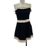 Selfie Leslie  Bermuda Bandeau Tassel Trim Romper Black Size‎ US Large Photo 2