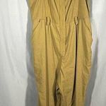 Nine West Women’s Mustard Romper Smock Zipper Side Pocket Jumpsuit Overall Sz XL Photo 0