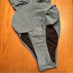 Cupshe Calm Sea Plunge V-Neck Ruched Monokini One-Piece Swimsuit Blue Size Small Photo 6