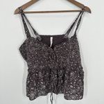 American Eagle Outfitters Smocked Paisley Print Crop Tank Top Women XL Festival Photo 1