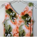 Anthony Original Coral Green Floral Chiffon Overlay Maxi Dress Size Small Photo 8