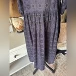 Barbour  Hazel black eyelet 100% cotton midi maxi cottage dress 8 Photo 3