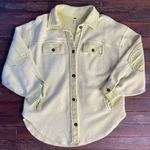 Free People  Ruby Jacket Shacket Oversized Fleece in Light Green Yellow- Sz S 🧡🎀 Photo 10