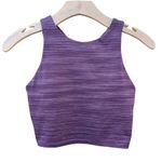 Athleta Conscious Space Dye Crop Top A-C Size Small Purple Photo 3