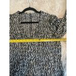 H&M  Long Balloon Sleeve Animal Zebra Print Blouse Shirt Black‎ Size S Photo 8