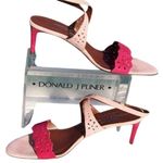 Donald Pliner Pink Light Fuchsia Couture Strappy Cut Outs Suede Shoe NWT $265 Size 7.5 Photo 3