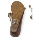 Tommy Bahama | 7 | Yerba Leather Wedge Sandals Gold Rhinestone Slip On Women Photo 6