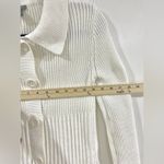 Ann Taylor Ivory Cable Knit Cotton Cardigan S Collared Button Down Sweater Photo 5