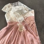 Women’s Ivory Lace Top Pink Chiffon V Photo 8