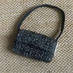Anthropologie Fiona Beaded Bag Crochet Edition Black and Silver Photo 3