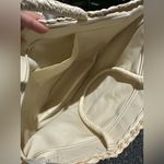 Elegant Cream Woven Tote Bag Photo 2