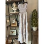 Rays for Days Kelle Cut Out Maxi Dress Coastal Cool Gingham Womens Size Medium Blue Photo 4