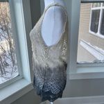 American Eagle Outfitters Cream Navy Dip Dye Crocheted Tank Top Swim Cover Up XS Photo 5