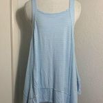 Pilcro  blue and white striped sleeveless shark bite tunic tank size M Photo 0