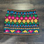 Raga NWT  Neon Embroidered Floral Mini Skirt Photo 0