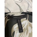 BCBGMAXAZRIA  Women's White Black Floral Sleeveless Asymmetric Tunic Blouse Top M Photo 2