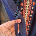 Miss Me  Womens Boho‎ Dress Size Small Navy Blue Bell Sleeves Flowy Fit Hippie Photo 6