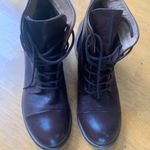 Creator Ankle Leather Booties Boho Chic Brown Lace Up Boots Shoes, Size 38 Photo 4