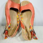 Crocs  Coral and Tan Wedge Sandals size 7 Photo 5