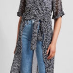 EXPRESS tie front flowy wrap kimono m/l Photo 0