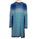 Magaschoni Cardigan Duster Size XL Open Front Light Weight Blue Photo 1