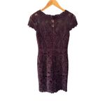 Tadashi Shoji Tadashi‎ Shoji Embroidered Illusion Yoke Lace Sheath Dress Blackberry Size 2 Photo 4