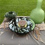 Foldable sequin vanity small mirror Gold Photo 5