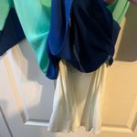 Pink Owl  Apparel Colorblock Women's Mini Dress Blue, Green, and White Size Small Photo 5