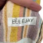 Ellejay Holly Pastel Rainbow Striped Linen Blend Cropped Jumpsuit Size Medium Photo 2