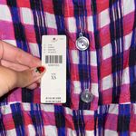 Anthropologie NWT $110  Purple Motif Checked Knee Length Dress XS Photo 10