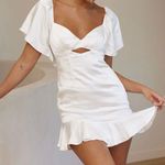 Selfie Leslie Eyes On You Pleated Bust Angel Sleeve Ruffle Hem Photo 0