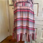 Xhilaration  Striped Ruffle Hem Rayon Mini Dress Boho Festival Summer Chic XL Photo 3