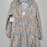 Victoria Dunn Womens Floral Knee‎ Length Dress Sz L Spring Boho NWT Orange Size L Photo 0