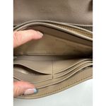 Michael Kors Tan Leather Wallet Crossbody Bag Purse Gold Chain 8" x 4" Neutral Photo 7