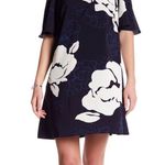 Laundry by Shelli Segal Navy Floral Cold Shoulder Dress | Feminine Occasion Party Photo 0