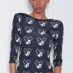 Disney  + Sugarbird Collaboration Women's Black Micky Mouse Bodysuit RARE. Photo 0