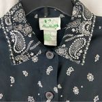 Quacker Factory Beaded Paisley Black and White Shirt Jacket Size Small Medium Photo 7