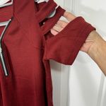 Unbranded Cotton PolyesterWaffle Knit Cold Shoulder 1/4 Zip EUC Size Medium Red Photo 2