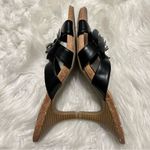 Life Stride  Kitten Heel Sandals Black Open Toe Size 10 Floral embellishments Photo 5