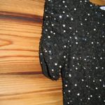 Mac Duggal 24003 Womens Black Gathered Short Sleeve Beaded Gown Photo 11